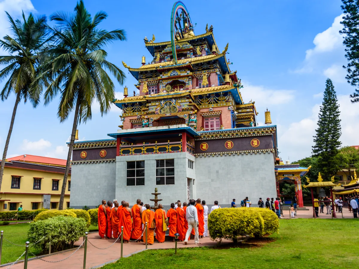 Golden Temple at Bylakuppe on the Bangalore to Coorg Urbania route