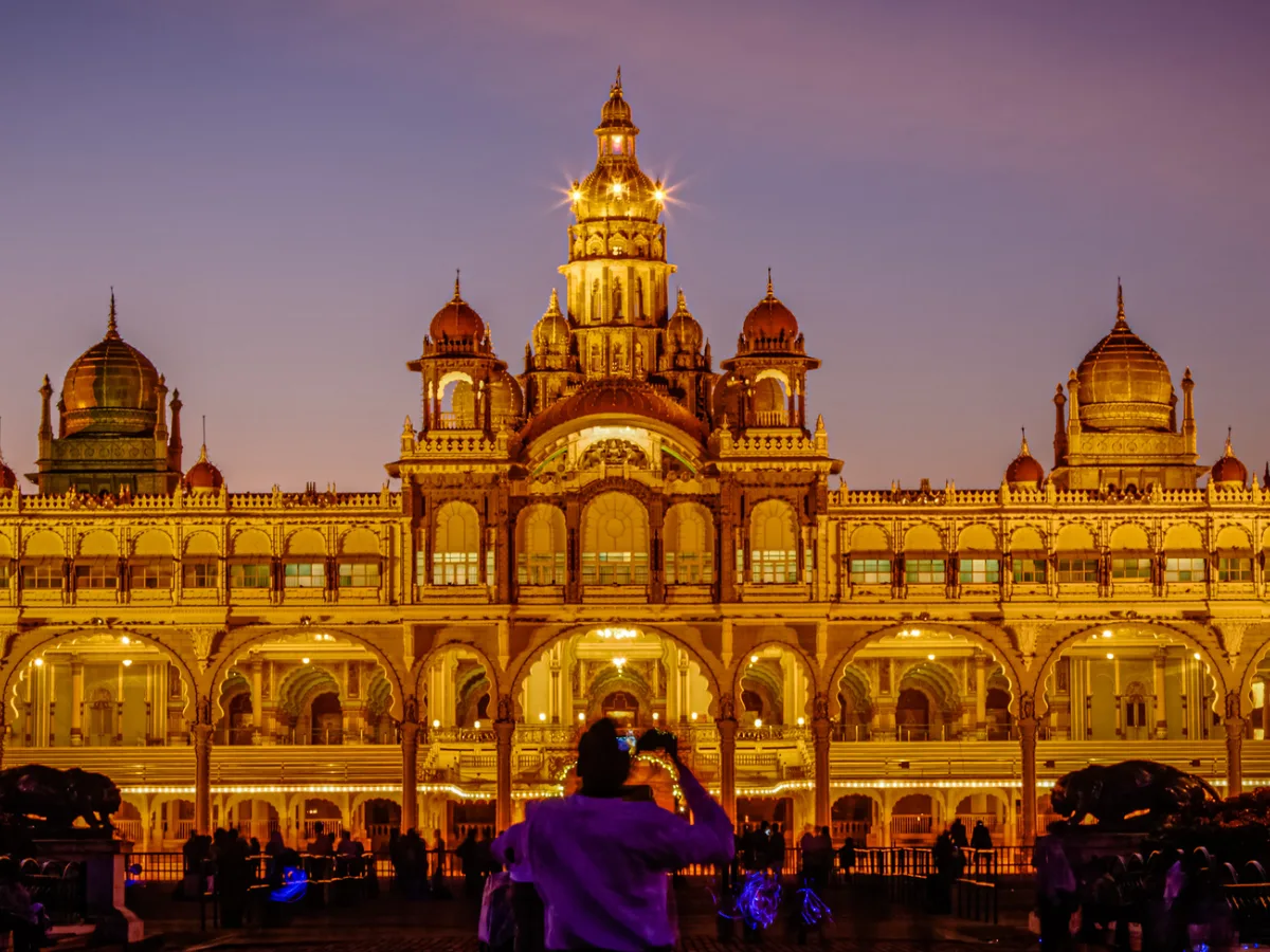 Mysore Palace at sunset – Force Urbania trip from Bangalore to Mysore